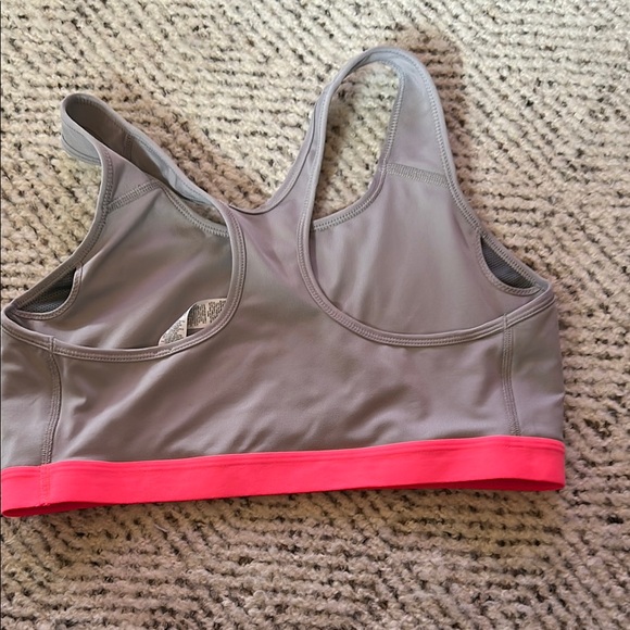 Nike Gray Sports Bra with Pink Accents - Picture 2 of 2